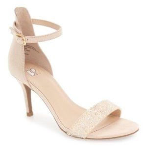 BP. Nude Ankle Strap Heel